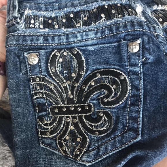 MissMe jeweled sequin jeans size 25 - Picture 10 of 10